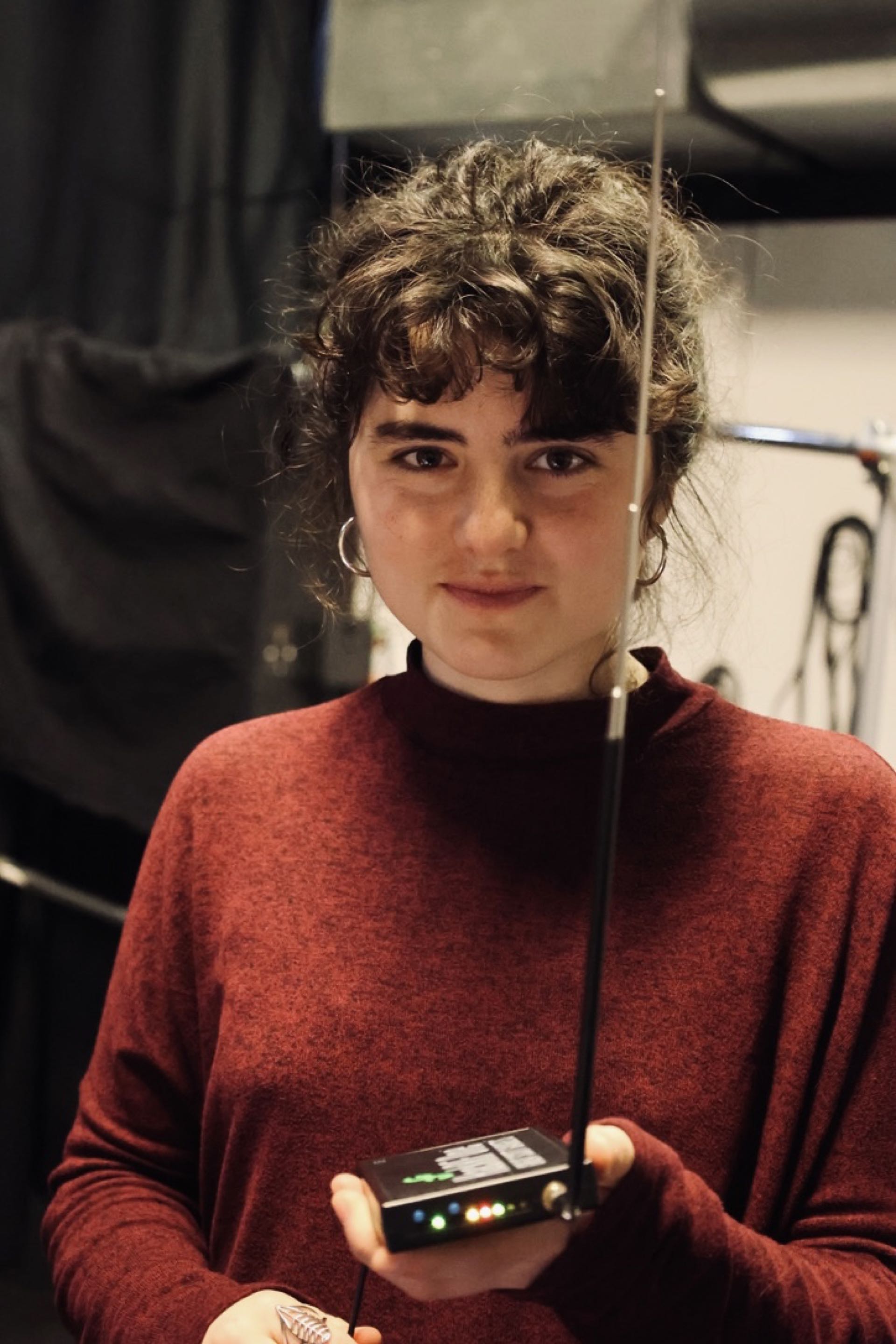 Cèlia holding the HackRF